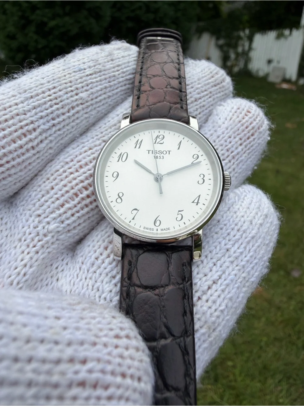 Tissot Everytime Small 30mm Watch T109210A White Dial Arabic Leather Sapphire